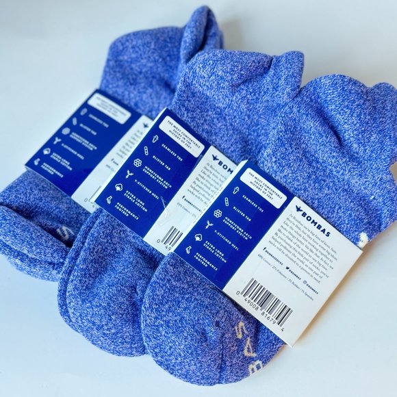 ⚡️ 3 Pair Bombas Women's Ankle Sock - RARE Violet Marl - Size M - BRAND NEW - Picture 3 of 10